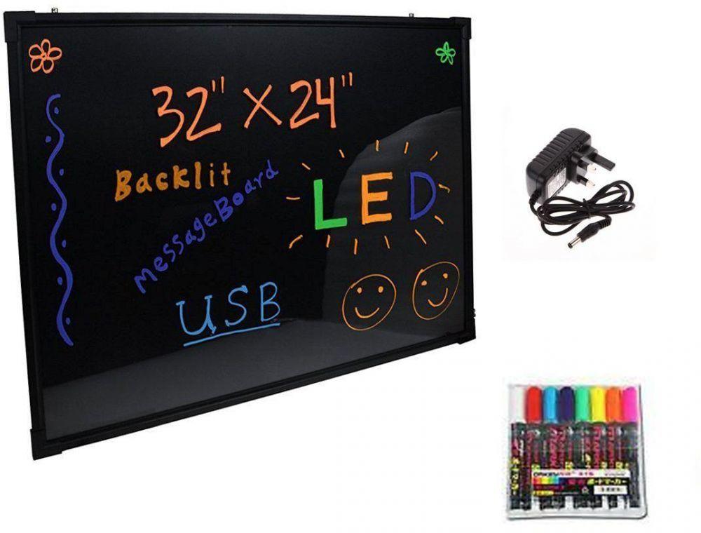 Flashing Boards LED Light-Up Dry Erase Menu Sign Message Writing Neon –  SnapZapp